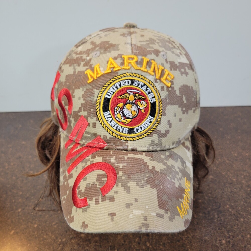United States Warriors Marines Baseball Cap Mens Digi Desert Camo Adjustable Hat